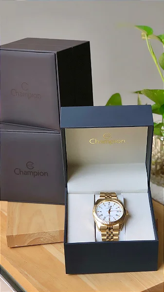 Relógio Champion Dourado Clássico Elegance